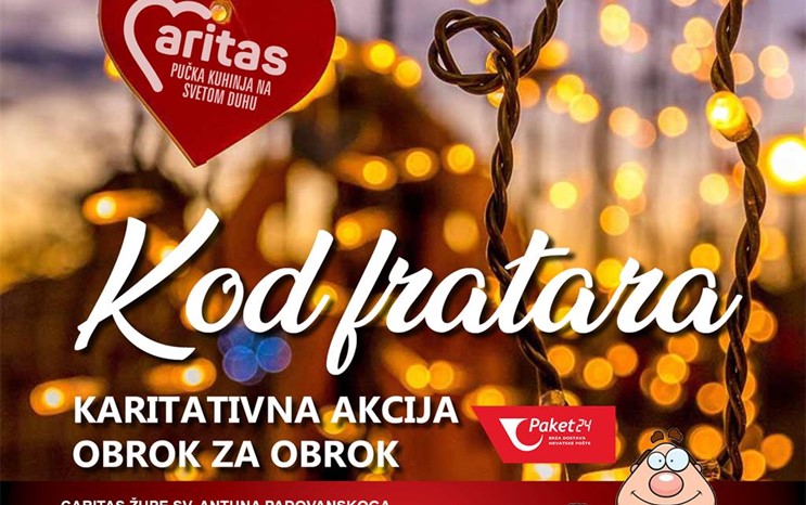Karitativna akcija u adventu Obrok za obrok kod fratara